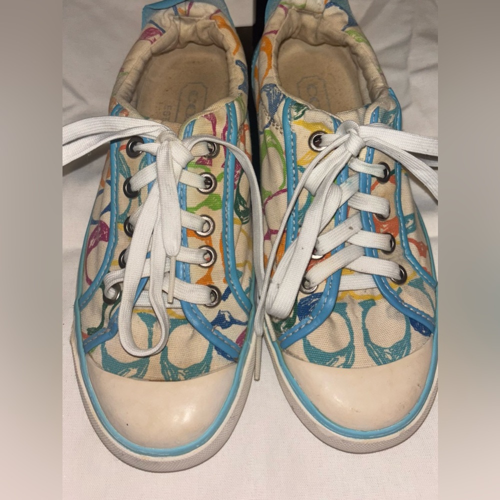 Coach Signature Multicolor Barret Sneakers Women’s Size 6, Pre-owned